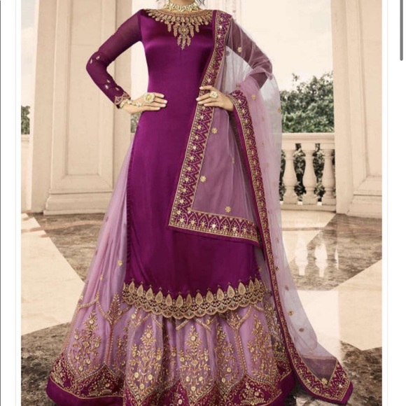 Purple Indian/Pakistani Dress. - Picture 1 of 8